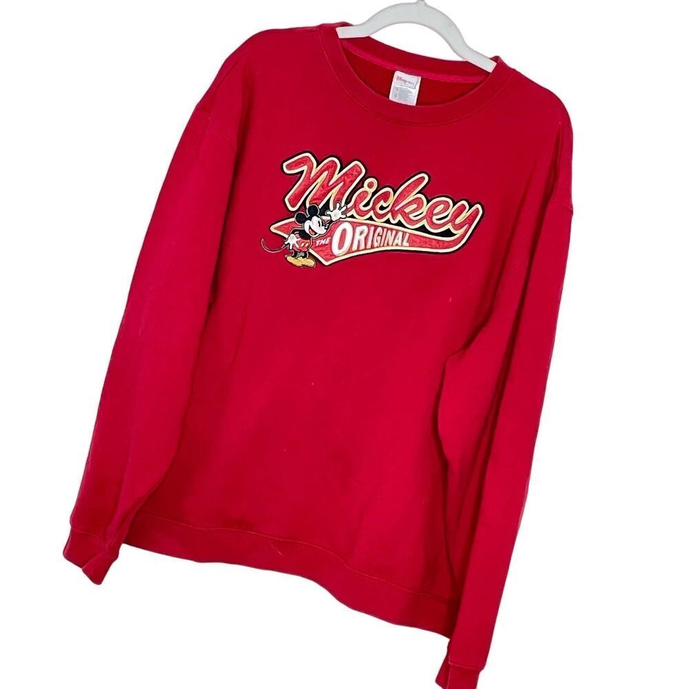Disney Mickey Mouse Original Sweatshirt Red Extra Large